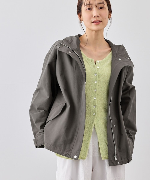 ROPE' PICNIC（ロペピクニック）の「ベーシックマウンテンパーカー スプリングコート/撥水（マウンテンパーカー・レディース・チャコール/キナリ/ダークブラウン/ネイビー・F）」の10枚目の写真