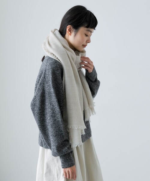 新品タグ付◉ DOORS エアリーウールフードコート 杢CHARCOAL