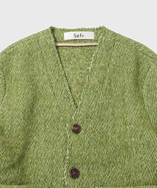ADAM ET ROPE'（アダムエロペ）の「【Sefr/セファ】PAVEL CARDIGAN（カーディガン/ボレロ・メンズ・グリーン・M/S）」の4枚目の写真