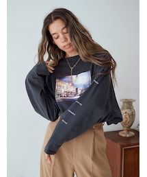 Ungrid | フォトデザインロゴロングスリーブTee(Tシャツ/カットソー)