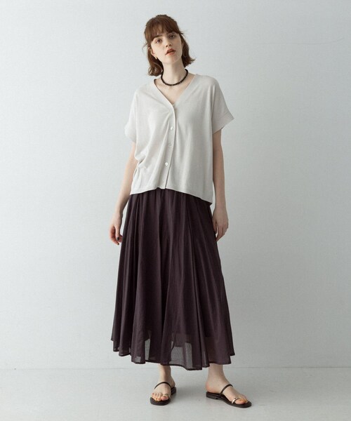 URBAN RESEARCH Sonny Label（アーバンリサーチサニーレーベル）の「クールミストフレンチニットカーディガン（カーディガン/ボレロ・レディース・ブラック/L.グレー/モカグレー・Free）」の17枚目の写真