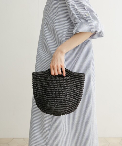 URBAN RESEARCH DOORS（アーバンリサーチドアーズ）の「Magda Made　Mini Soledad Bag（かごバッグ・レディース・Peach/Burgundy/Black・-）」の5枚目の写真