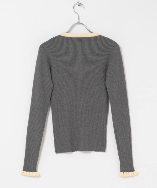 URBAN RESEARCH Sonny Label（アーバンリサーチサニーレーベル）の「静電防止フリルクルーネックリブニットプルオーバー（ニット/セーター・レディース・IVOxNVY/CCLxOFF/BRNxMNT/BEGxORG・Free）」の20枚目の写真