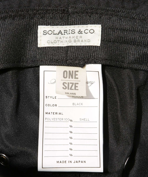 ADAM ET ROPE'（アダムエロペ）の「【SOLARIS&CO./ソラリスアンドコー】LIMONTA TWILL BOWLER BUCKET HAT（ハット・メンズ・ブラック・F）」の11枚目の写真