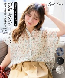 nissen | ＜大きいサイズ＞選べるプリントシアーブラウス(シャツ/ブラウス)