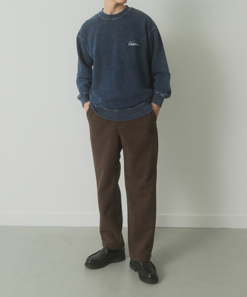 ITEMS URBANRESEARCH（アイテムズ アーバンリサーチ）の「ワンポイント刺繍スウェットデニムトップス（スウェット・メンズ・BLU/NVY/BLK・M/L）」の20枚目の写真