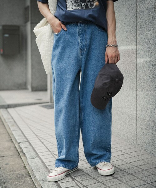 SENSE OF PLACE by URBAN RESEARCH（センスオブプレイスバイアーバンリサーチ）の「ストレートデニムパンツ（デニムパンツ・メンズ・BLACK/L.INDIGO・S/M/L）」の15枚目の写真