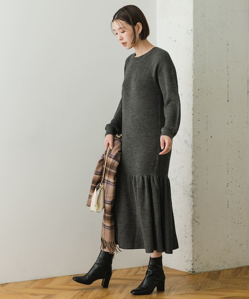 URBAN RESEARCH ROSSO（アーバンリサーチロッソ）の「F by ROSSO　ウォッシャブル抗ピルニットワンピース（ワンピース・レディース・D/NAVY/C/GRAY・36/38）」の7枚目の写真