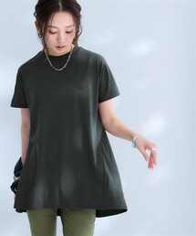 nissen | 軽量さらさらカットソーゆるシルエットチュニック（吸汗速乾）＜大きいサイズ有＞(その他トップス)
