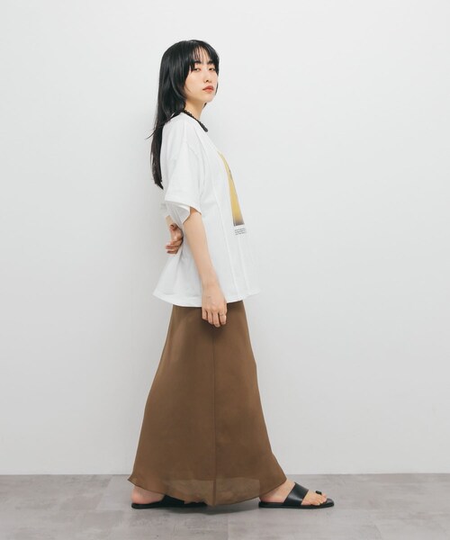 KBF（ケイビーエフ）の「シアーナロースカート（スカート・レディース・BLACK/YELLOW BEG/BROWN・one）」の18枚目の写真