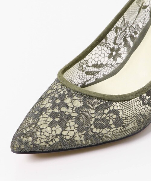 URBAN RESEARCH ROSSO（アーバンリサーチロッソ）の「VINAIGRETTE　LACE POINTED PUMPS（シューズ小物/雑貨・レディース・KHAKI・22.5/23/23.5/24）」の10枚目の写真