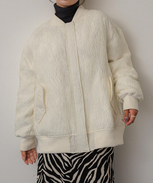 SENSE OF PLACE by URBAN RESEARCH(センスオブプレイスバイアーバンリサーチ)の「オーバーサイズMA-1(MA-1・レディース・BLACK/IVORY/BEIGE・one)」の14枚目の写真