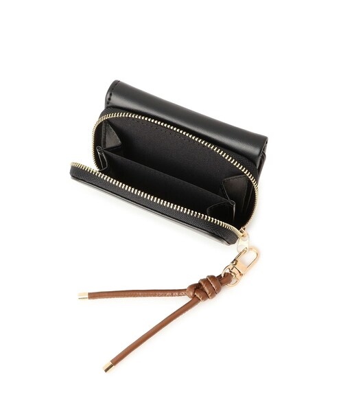 ROPE' PICNIC（ロペピクニック）の「コードストラップ付き三つ折りウォレット（財布・レディース・ブラック/ブラウン/ベージュ系・F）」の9枚目の写真