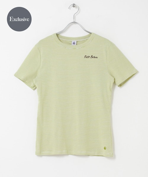 URBAN RESEARCH DOORS(アーバンリサーチドアーズ)の「『別注』PETIT BATEAU×DOORS EMBROIDERYT-SHIRTSCUST(Tシャツ/カットソー・レディース・MOSS/MIMI/GRETAL・S/M)」の1枚目の写真