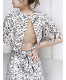 MERCURYDUO | カットワーク刺繍タイルパターンブラウス(シャツ/ブラウス)