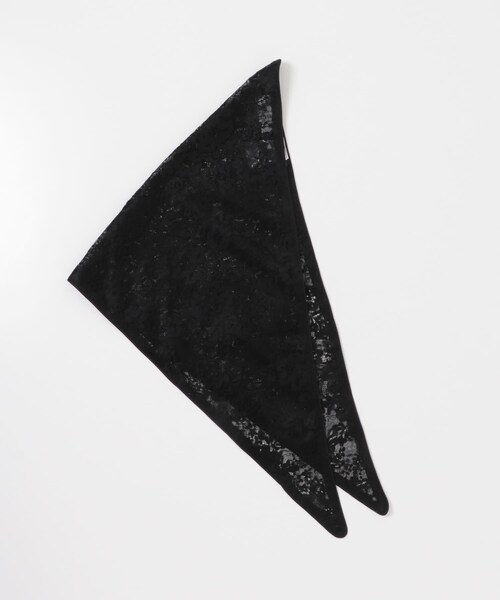 URBAN RESEARCH DOORS（アーバンリサーチドアーズ）の「LAYAS　LACE TRIANGLE SCARF（バンダナ/スカーフ・レディース・WHITE/BLACK・One）」の6枚目の写真