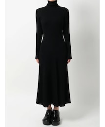 EMODA | ハイネックスリットニットロングワンピース(ワンピース)