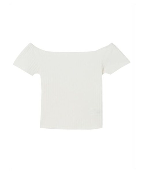 GYDA（ジェイダ）の「テレコオフショルトップス（その他トップス・レディース・オフホワイト/ピンク/ブラック・F）」の5枚目の写真