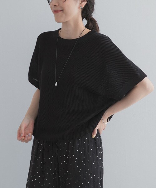 URBAN RESEARCH DOORS(アーバンリサーチドアーズ)の「ドライタッチドロストニットプルオーバー(ニット/セーター・レディース・OFF/BLACK/KHAKI・Free)」の16枚目の写真