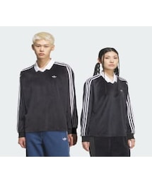 adidas | ベロア長袖ポロシャツ(トップス)