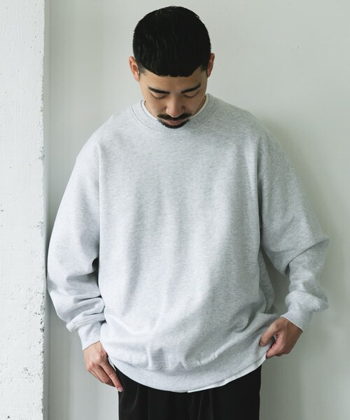 URBAN RESEARCH DOORS（アーバンリサーチドアーズ）の「裏起毛クルーネックスウェット（スウェット・メンズ・ASH GRAY/OLIVE/NAVY/TOP CCL・M/L）」の9枚目の写真