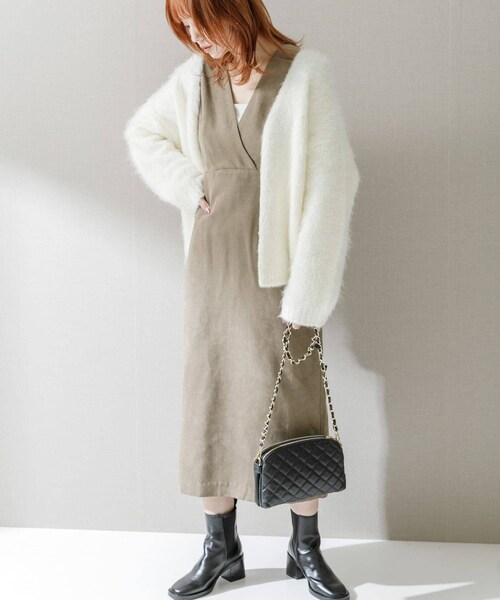 URBAN RESEARCH ROSSO（アーバンリサーチロッソ）の「バックベルトワンピース（ワンピース・レディース・navy/beige/d.bordeaux・36/38）」の4枚目の写真