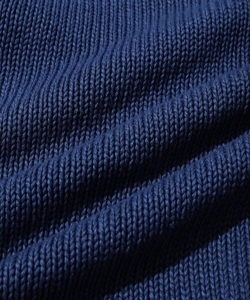 ADAM ET ROPE'(アダムエロペ)の「【KAPTAIN SUNSHINE/キャプテンサンシャイン】Cotton Washi Hand Frame P/O(ニット/セーター・メンズ・ブラック/ブルー・3/4)」の15枚目の写真