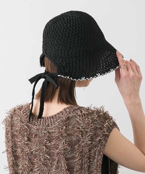 SENSE OF PLACE by URBAN RESEARCH(センスオブプレイスバイアーバンリサーチ)の「ボンネットベルハット(ハット・レディース・IVORY/BLACK・one)」の18枚目の写真