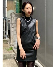 EMODA | ヴィーガンレザーボックスワンピース(ワンピース)