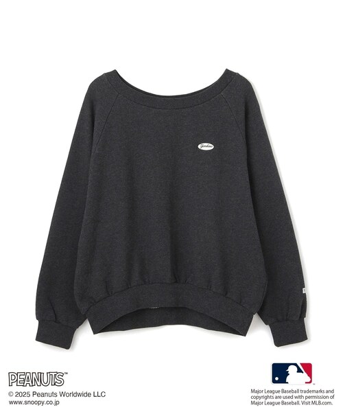 ROPE' PICNIC（ロペピクニック）の「【PEANUTS×MLB COLLECTION by ROPE' PICNIC】オフショルスウェット（スウェット・レディース・チャコール/ライトグレー/ブラウン・F）」の10枚目の写真