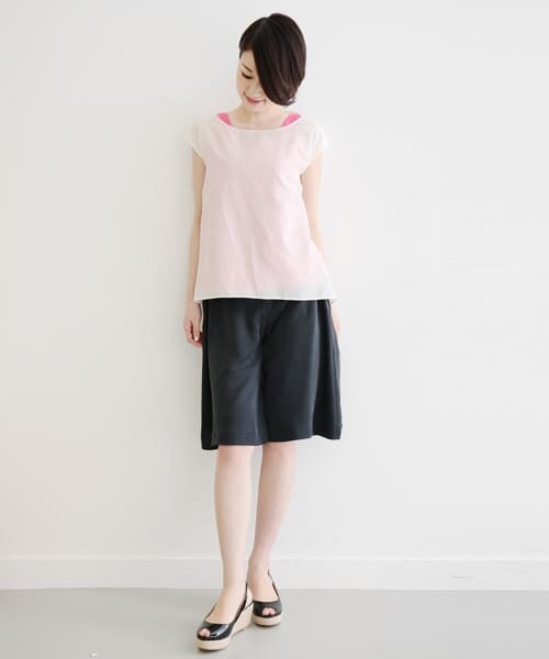 URBAN RESEARCH ROSSO（アーバンリサーチロッソ）の「Lirica　Silk half pant’s（その他パンツ・レディース・brick/phantom・36/38）」の5枚目の写真