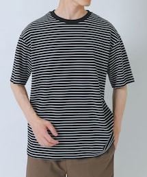 ITEMS URBANRESEARCH | ポンチボーダー ショートスリーブカットソー(Tシャツ/カットソー)