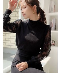 RESEXXY | レース切替ニットトップス(ニット/セーター)