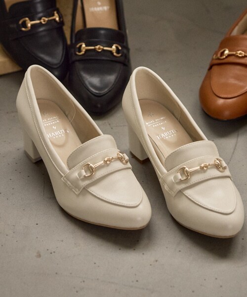 ROPE' PICNIC(ロペピクニック)の「ROPE' PICNIC PASSAGE byHARUTA/ヒールアップローファー(ローファー・レディース・ブラック/キナリ・23.0/23.5/24.0/24.5)」の4枚目の写真