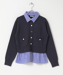 ITEMS URBANRESEARCH | シャツレイヤーニットカーディガン(ニット/セーター)