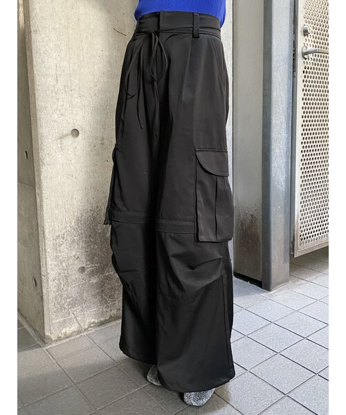 MURUA（ムルーア）の「2WAYリボンベルトカーゴパンツ（カーゴパンツ・レディース・グレー/ブラック/カーキ・1/2）」の9枚目の写真