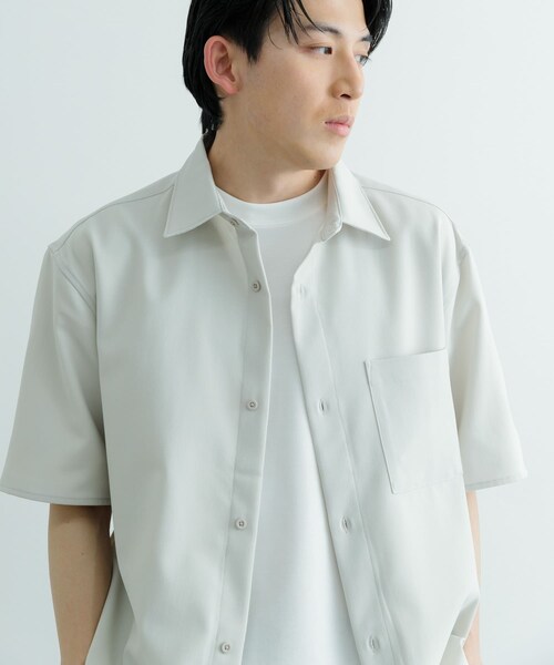 ITEMS URBANRESEARCH（アイテムズ アーバンリサーチ）の「ドライタッチ レギュラーカラー 半袖シャツ（シャツ/ブラウス・メンズ・IVO/MNT/BLU/CHA・M/L）」の11枚目の写真