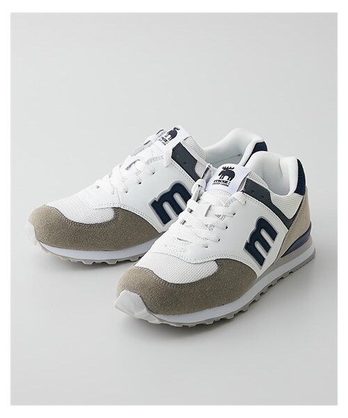 nissen（ニッセン）の「【ゆったり幅広】moz（モズ）軽量ロゴスニーカー（ワイズ４Ｅ）（スニーカー・メンズ・黒/ネイビー/ワイン/マスタードミックス/ネイビーコンビ/ブラウン×ネイビー/黒2/グレー/ベージュ/ネイビー2/ライトベージュ×ブラウン/グレージュ/ピンク/ライトベージュ/ライトグレー/サックス/ピンクミックス/グレー×パープル/ホワイト×ベージュ・23.5cm/4E/24.0cm/4E/24.5cm/4E/25.0cm/4E/25.5cm/4E/26.0cm/4E/26.5cm/4E/27.0cm/4E）」の14枚目の写真