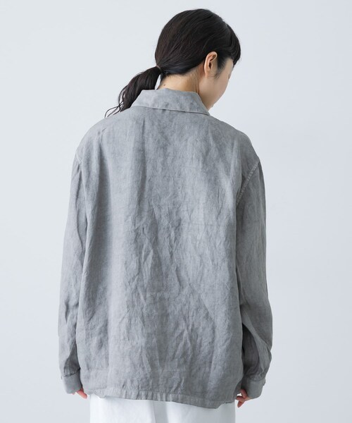 かぐれ（カグレ）の「MITTAN　和紙大麻ジャケット(ベンガラ染)（シャツ/ブラウス・レディース・ベンガラ白/松煙・2）」の11枚目の写真