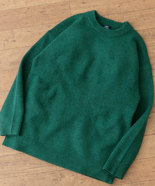 ITEMS URBANRESEARCH（アイテムズ アーバンリサーチ）の「クルーネック メランジニット プルオーバー（ニット/セーター・メンズ・BEG/GRY/CHA/KHK・M/L）」の4枚目の写真