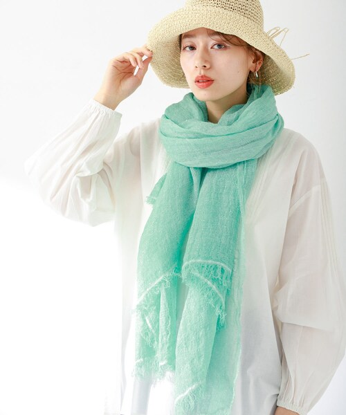 URBAN RESEARCH Sonny Label（アーバンリサーチサニーレーベル）の「イタリア製ラメストール（ストール/ショール・レディース・オフ/ミント/グレー・one）」の12枚目の写真