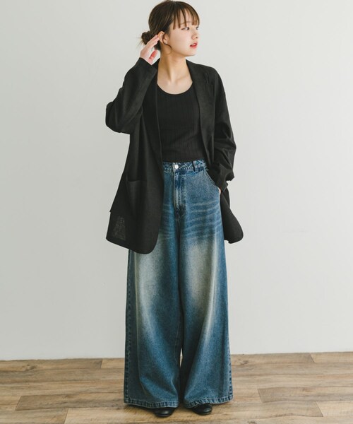 ITEMS URBANRESEARCH（アイテムズ アーバンリサーチ）の「リネンレーヨンジャケット（テーラードジャケット・レディース・BLK/L.BEG/C.BRN・FREE）」の10枚目の写真