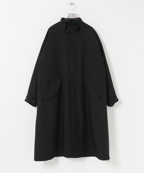 URBAN RESEARCH（アーバンリサーチ）の「『WEB限定』インナーダウン付スタンドカラーロングコート（テーラードジャケット・レディース・BLACK/KHAKI・Free）」の11枚目の写真