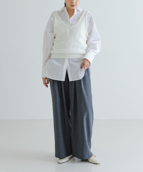 URBAN RESEARCH(アーバンリサーチ)の「ブロードオーバーシャツ(Tシャツ/カットソー・レディース・L.BLUE/OFF・FREE/Free)」の8枚目の写真