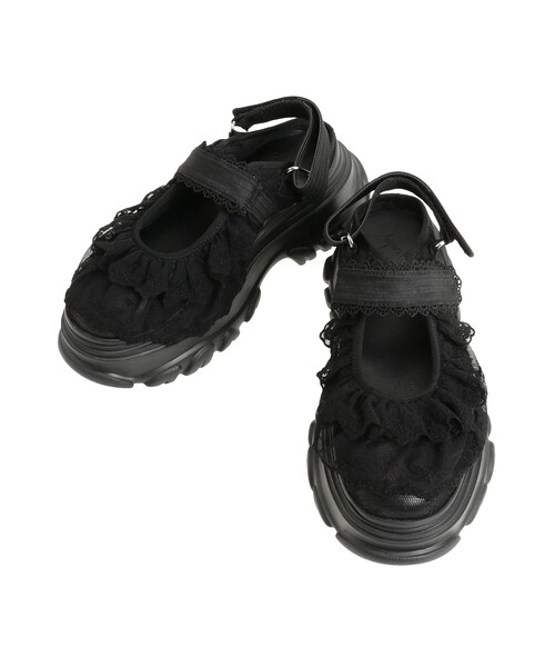 merry jenny（メリージェニー）の「frill back strap sandal sneakers（その他シューズ・レディース・オフホワイト/ブラック・M/L）」の7枚目の写真
