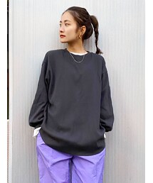 Ungrid | 【WEB限定】スリーブボリュームワッフルロングスリーブTee(Tシャツ/カットソー)