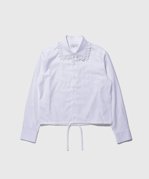 ADAM ET ROPE'（アダムエロペ）の「【LIBRIO MENDONCA/リブリオ メンドンサ】CROCHET COLLOR SHIRT（シャツ/ブラウス・メンズ・ホワイト・L/M）」の2枚目の写真