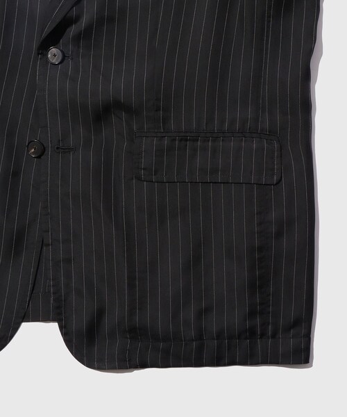 ADAM ET ROPE'(アダムエロペ)の「【JOHN MASON SMITH/ジョン メイソン スミス】WASHED CUPRO OVERSIZED 2B TAILORED JACKET(テーラードジャケット・メンズ・ブラック系・L/M/S)」の8枚目の写真