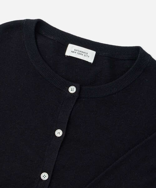 Saturdays NYC(サタデーズ ニューヨークシティ )の「Halle Double Layer Cardigan | WOMEN(カーディガン/ボレロ・レディース・ブラック/グレー/キャメル・L/M/S)」の21枚目の写真