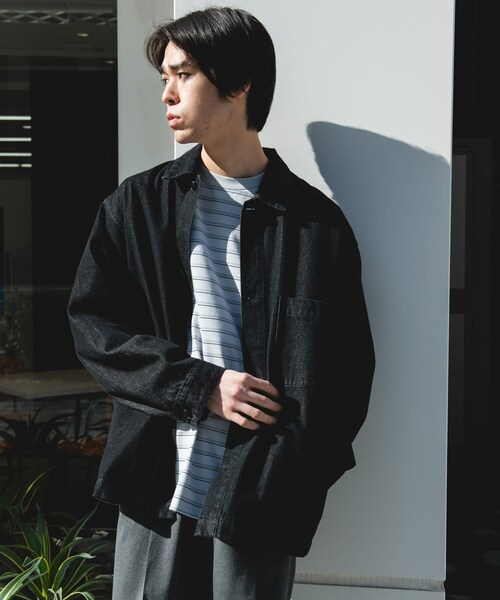 URBAN RESEARCH DOORS（アーバンリサーチドアーズ）の「デニムシャツカバーオール（カバーオール・メンズ・O.W./USED/BLACK・M/L）」の19枚目の写真